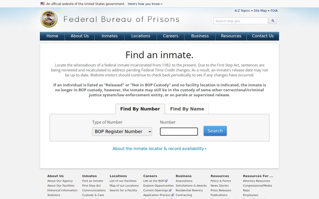 Beaver City criminal records contrasted with the federal inmate locator