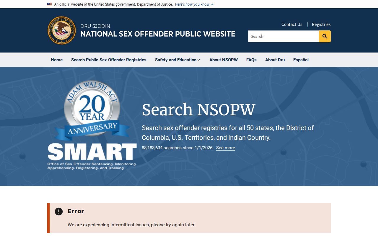 National registry search for Cambridge criminal history and community awareness